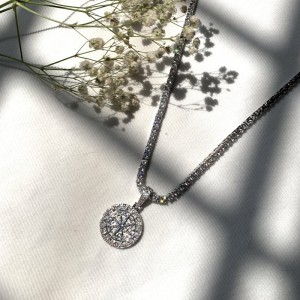 Bling Bling висулка огърлица 18K златни покрития мъжки и жените хип хоп бижута