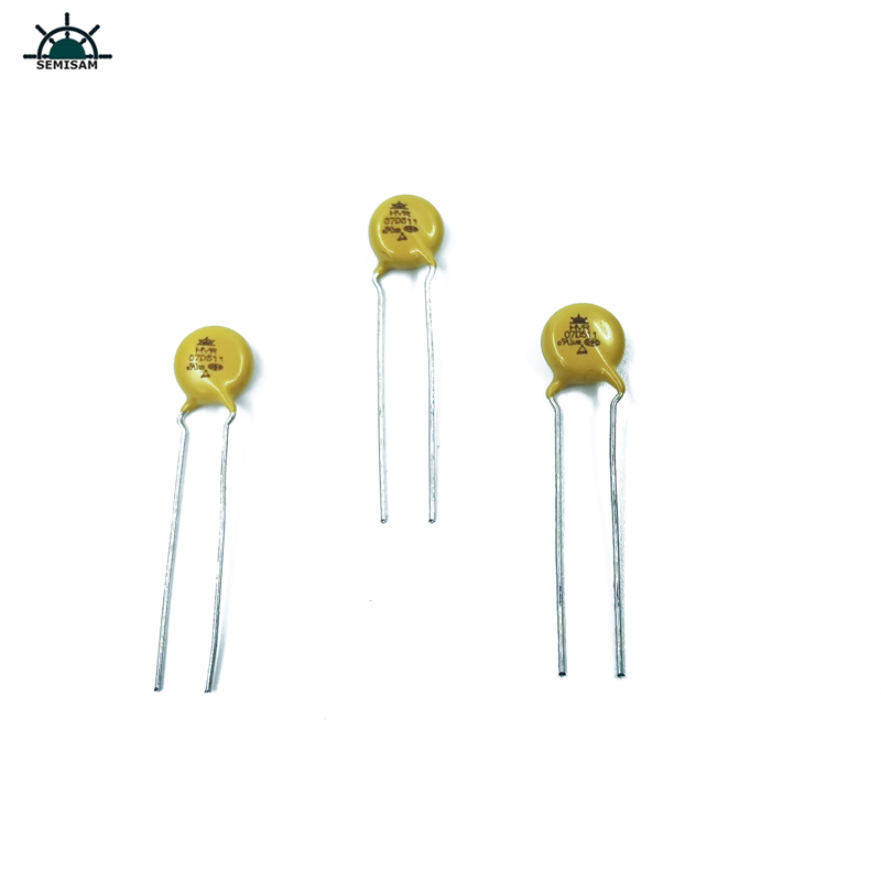 Оригинални производител дълъг олово, жълт силиций MOV 7D511 510V 7mm резистор mov varistor