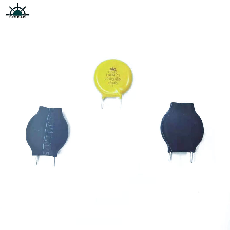 Китай ODM жълт MOV 14mm 14D471 470V Варисторен пренапрежение ZOV предпазен валистор