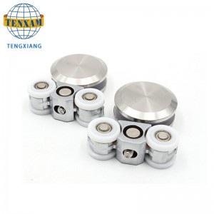 плъзгаща се врата ролков колелото на стъкло врата висящи колела, подходящи хардуер плъзгащи врата