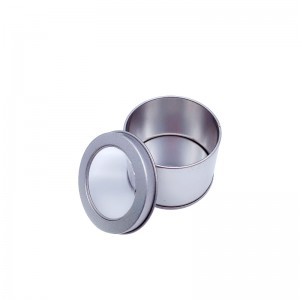 Потребителски луксозен кръг с капак големи ароматизирани свещи калай може да цитронела свещни кутии (65mm * 50mm)