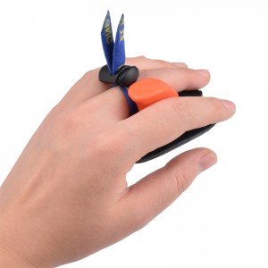 Elong външен 42FT05 LH m Размер Стрелец с лък Tab пръст защитник пръст, кожен раздел за рязане на лък