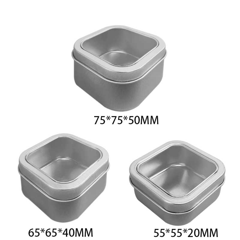 Маслена квадратна кутия метална опаковка свещ кутия 75 * 75 * 50mm