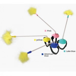 Фабрика директно снабдяване на домашни любимци, котка самолечение играчка котка яка врата играчка пружинен крак с кран, за да дра...