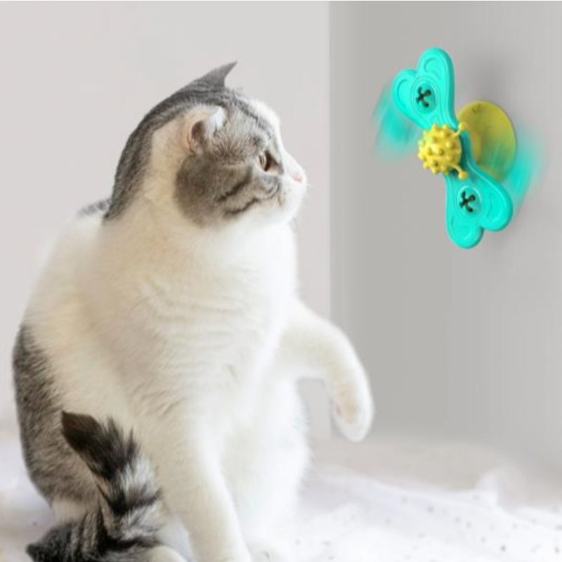 Cat WideMill играчка забавен масаж въртящ се котешки играчки с котешки топка за почистване на домашни любимци