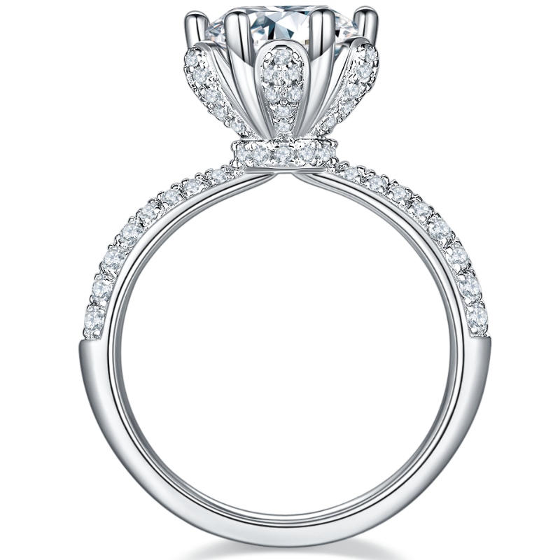 TUOCHEN бижута фабрика стерлинги сребро 925n18kn14kn10kn9k пръстен с 3an5a zirconn moissanite \\ t