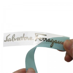 Високо качество на персонализираната марка 3D релефно лого Електроформ блестящ блестящ сребърен метал тънък никел стикер