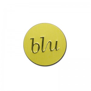 Златен офортен алуминиев парфюмна бутилка етикет