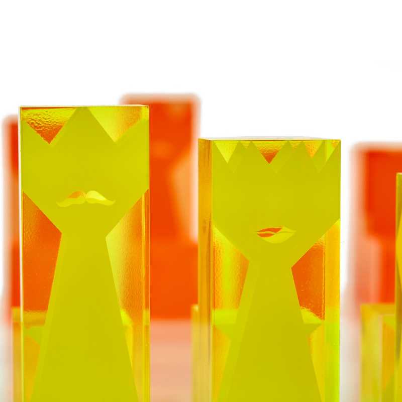 Горещи деца и възрастни Acrylic Chess Set
