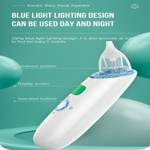Електрическо засмукване на носа за бебето автоматично Snot Sucker за батерии за малки деца Booger Sucker за бебета