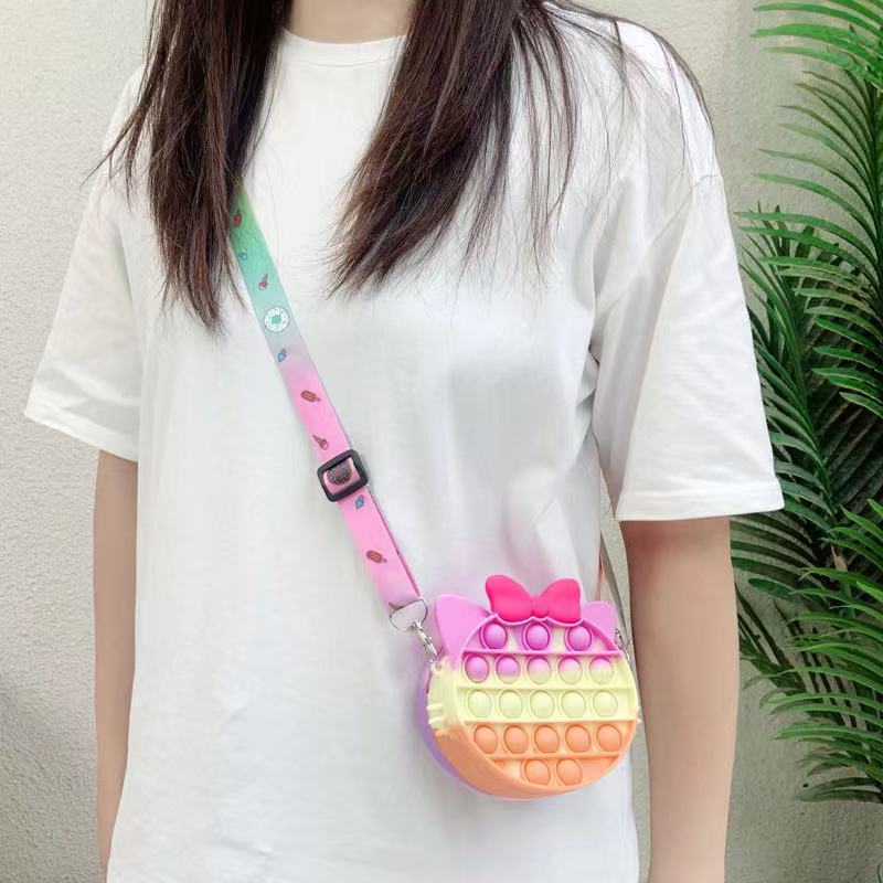 Bubble Fidget играчки раменни чанти, силиконов поп балон фидер чанти