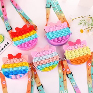 Bubble Fidget играчки раменни чанти, силиконов поп балон фидер чанти