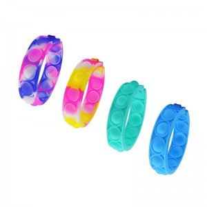 Push Bubble Kids Fidget играчки, възрастни силиконов враждеб поп гривна
