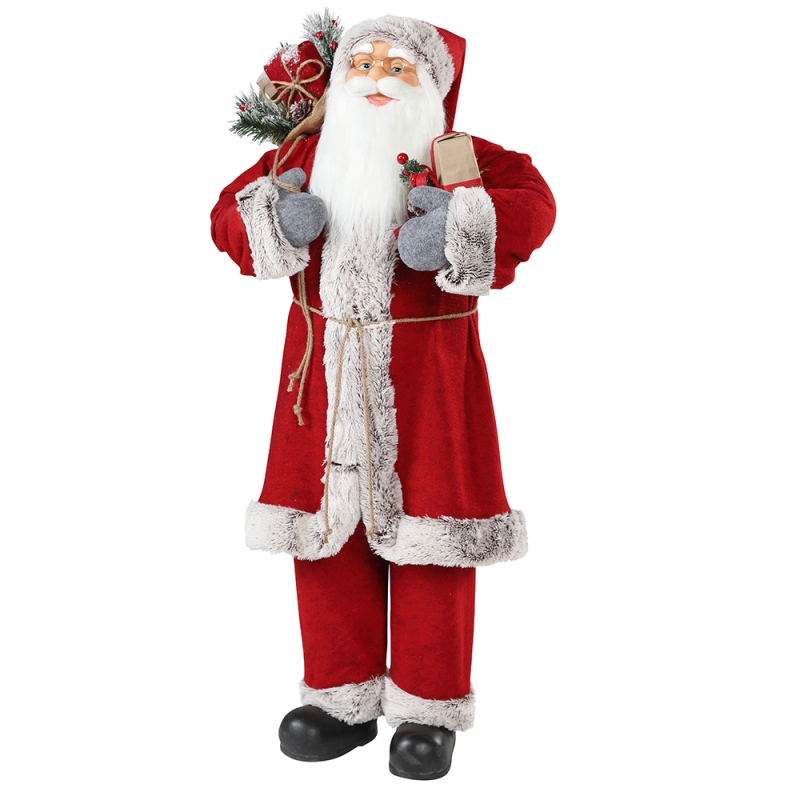 30 ~ 110cm Коледна стояща Santa Claus с подаръчна чанта орнамент декорация фестивал празник фигурка събиране традиционно Коледа