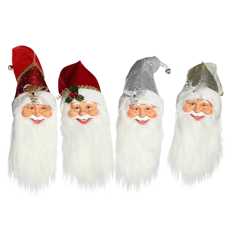 20 ~ 70cm Коледа Santa Claus главата орнаменти декорации дърво висящи фигурки колекция кукли висулка малки традиционни Xmas