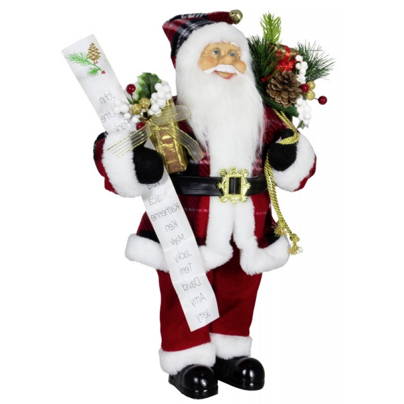 80 cm Коледна украса Santa claus подарък чанта име списък борова конус орнамент Коледа играчка за дома навигад
