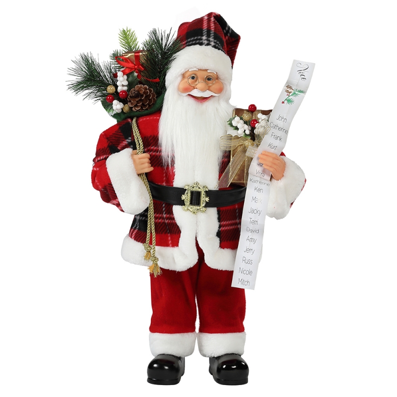 30 ~ 110cm Коледа Santa Claus с подаръчна чанта Орнамент Декорация Традиционна празнична фигурка Колекция Коледа Серия