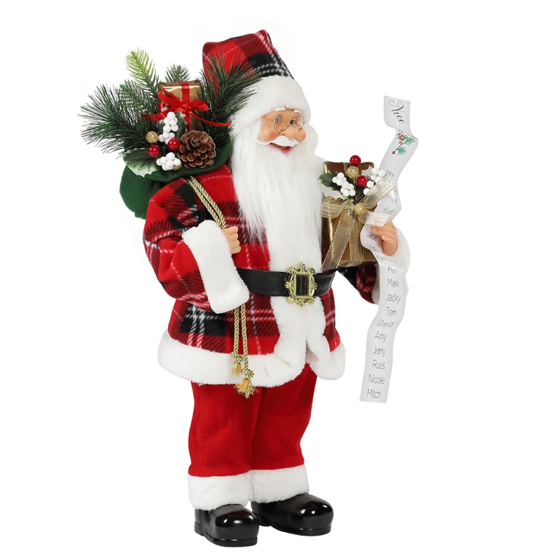 30 ~ 110cm Коледа Santa Claus с подаръчна чанта Орнамент Декорация Традиционна празнична фигурка Колекция Коледа Серия