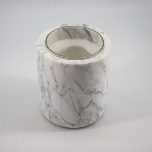 Естествена мраморна каменна чаша чаша свещ