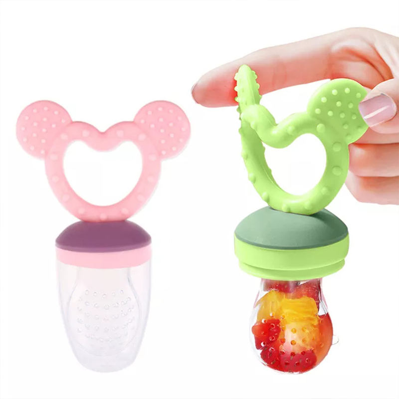 Силиконови бебешки плодове хранителни захранващи биберон, детски плодове зъби Teether играчка