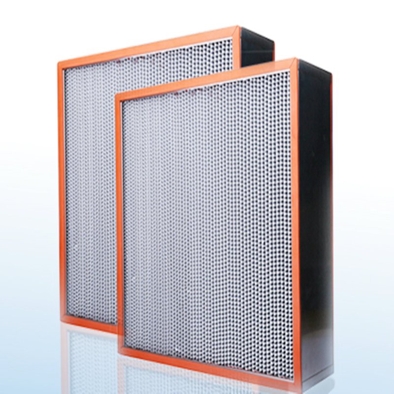 Висока температура чиста стая HEPA HVAC въздушни филтри H13 поцинкована стоманена рамка