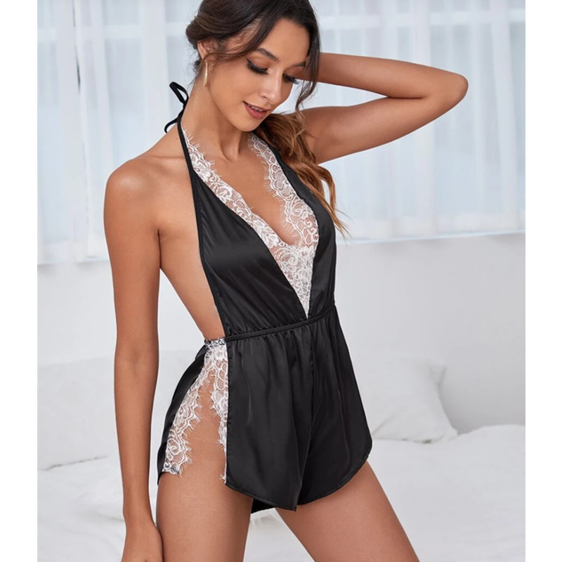 Жени, секси бельо, чист вид на мрежата секси дантела pajamasnightress униформа съблазнителна нощница