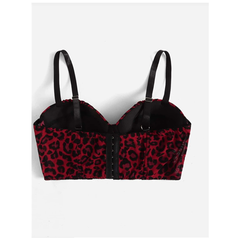 Plus Leopard Ruched Bust Underwire Bra