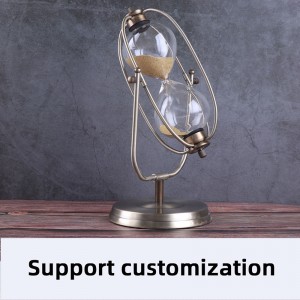 Таймер Метал Ротационен пясъчен часовник Европейски стил Дневна Декорация Оркориен рожден ден30 N60 Мин. Час часовник