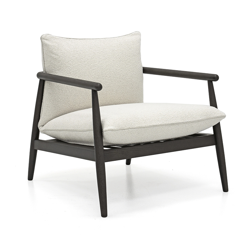 Nordic Modern Chaise MiniMalist проектирани тъкани единичен диван акцент стол за всекидневна