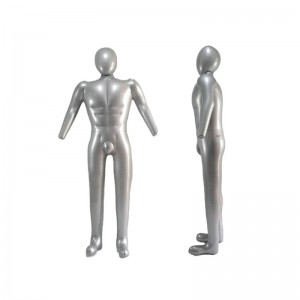 Надуваем PVC мъжки манекен модел, пълен размер с глава и ръце, пластмаса пълно тяло манекен