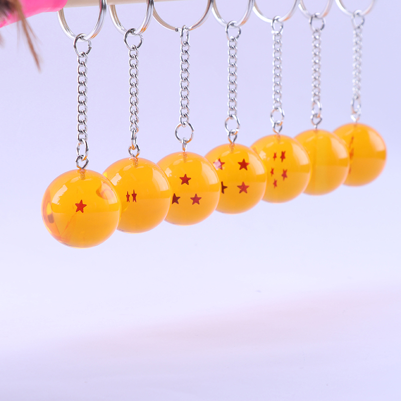 Dragon Ball Z 7 звезди Топки 2.7cm PVC фигури Играчки Ключов висулка звезда Dragon Ball Z Keyring Cartoon Fans Collection Нови подаръци за деца