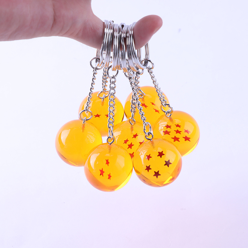 Dragon Ball Z 7 звезди Топки 2.7cm PVC фигури Играчки Ключов висулка звезда Dragon Ball Z Keyring Cartoon Fans Collection Нови подаръци за деца