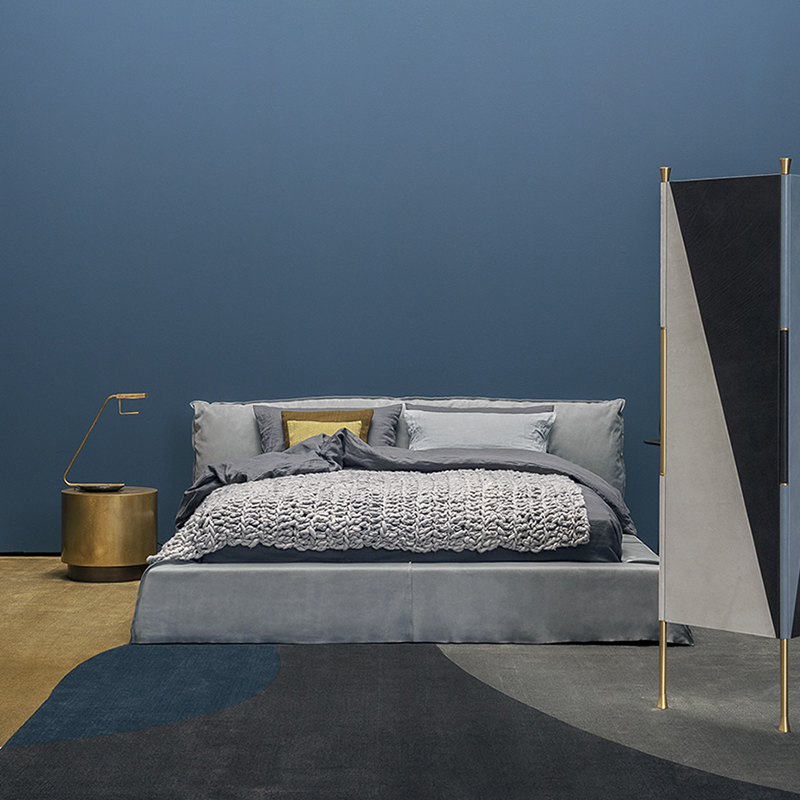 Италиански минималистичен дизайнер висок клас майстор крал размер легло модерна кралица двойно легло кожено легло