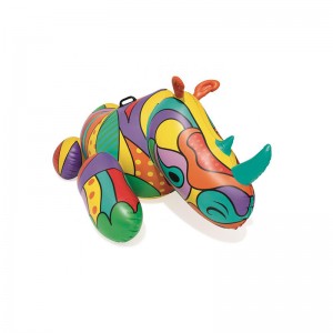 Поп култура Rhino Inflatable Summer Party Water Toy Ride-On Float с тежки дръжки