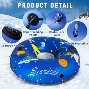 Зима на открито играчки родител-дете сгъстено студено устойчиво пространство надуваема снежна тръба