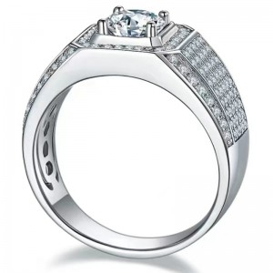 Ангажимент S925/18k/14k/10k с moissanite/истински диамант за човек