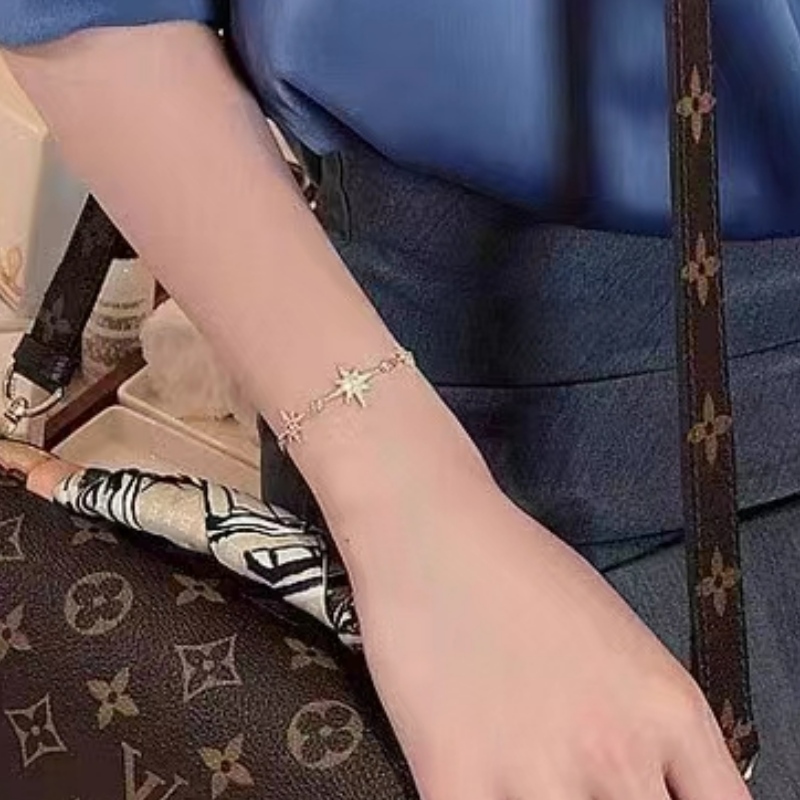 Tuochen Jewelry Fashion Нов дизайн 18K/14K/10K Златна диамантена звезда гривна
