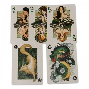 Карта за изрязване на цветя персонализиран производител магическо шоу Игрална карта немска черна основна хартия отворен вентил...