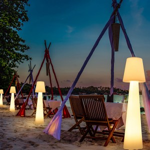 Фестивален декоративен полиетилен на открито LED стоящ етаж лампа за градинско парти за морава и декорация на събития на открито о...