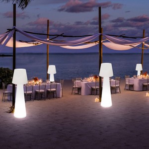 Фестивален декоративен полиетилен на открито LED стоящ етаж лампа за градинско парти за морава и декорация на събития на открито о...