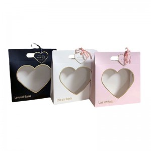 Цветна кутия Любов ръчна кутия Хартия за подаръци за подаръци Опаковка Водоустойчива сгъваема кашонна опаковка за опаковане на ...