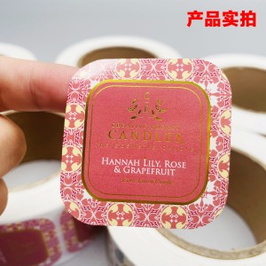 Цветни бронзиращи прозрачни самозалепващи се по поръчка горещо сребро l0g0 покритие на хартия стикер с етикет за самозалепване