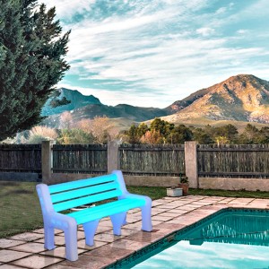 LED светещи паркови пейки завън, PE пластмасова градинска пейка, консерватория, вътрешен двор, трева или градинска седалка, може да ...