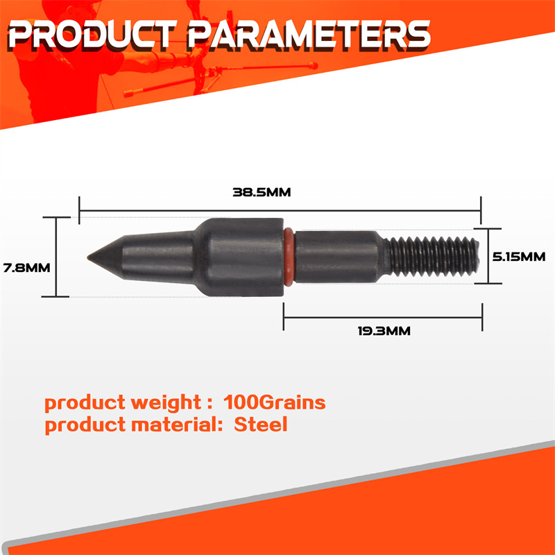 Elongarrow 100 Grain Archery Steel Arrowheads за 7,8 мм стрели