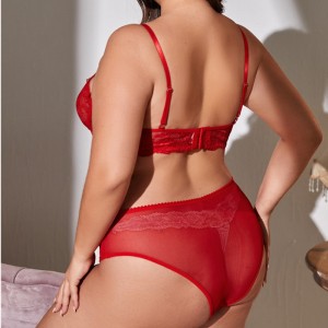 Секси сбруя флорален дантелен бельо комплект секси нощни дрехи