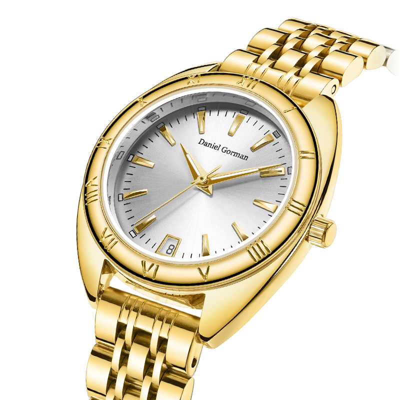 Daniel Gorman AN22415 Уникален дизайн луксозен моден жените \\ 'S Watch Gold Ice Bound Watch Women \\' S Wist Luxury