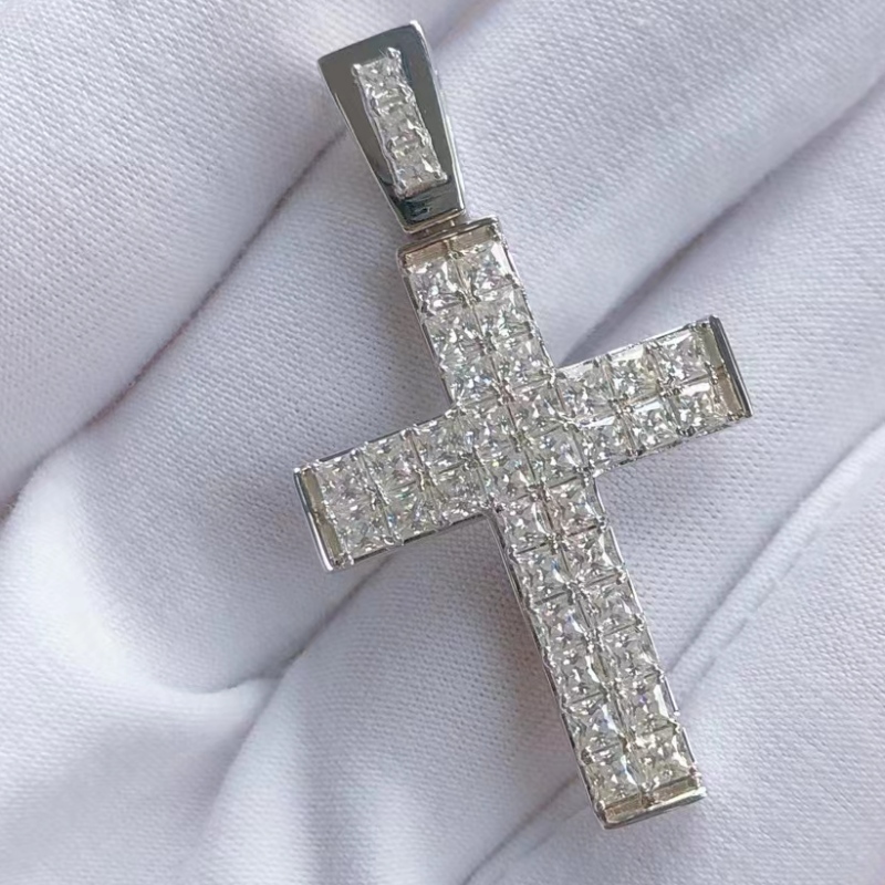 Персонализиран стерлингов сребро 925 с висулка за каменни камъни на Moissanite