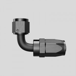 Маркуч 30 45 60 90 120 150 180 градус Въртящ се маркуч Край анодизиран алуминиев адаптер за гориво за гориво Маслото Маслено охладител