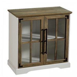 Кухненски трапезария Дневна шкаф за съхранение на шведска маса, 32 инчов, 2 врати двоен рафт, съвременен стил