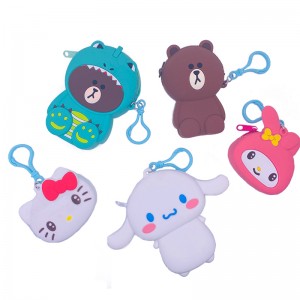 Сладки и малки герои от картонени символи силиконови емайлови чанти за деца